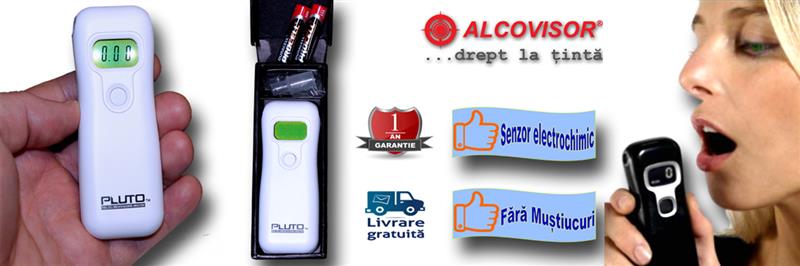 Alcooltester personal electronic Pluto AlcoVisor cu Senzor Electrochimic